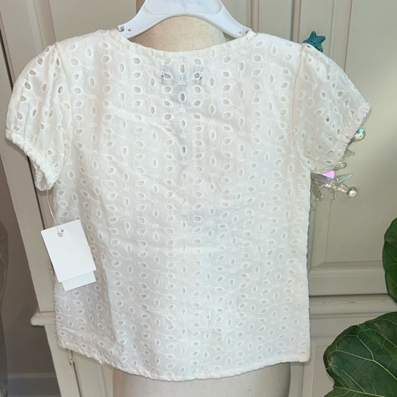 NEW 7 for all Mankind Toddler Set: Eyelet Top w/ Jean Shorts Size 4T - Picture 6 of 8